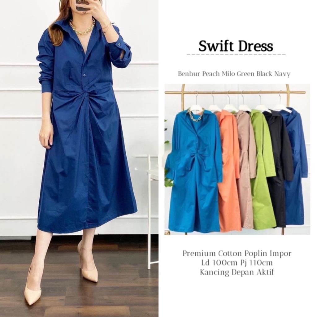 BAJU WANITA/BAJU DRESS WANITA PANJANG/SWIFT DRESS WANITA BUSUI KANTOR SUPER PREMIUM HITS MODIS MURAH