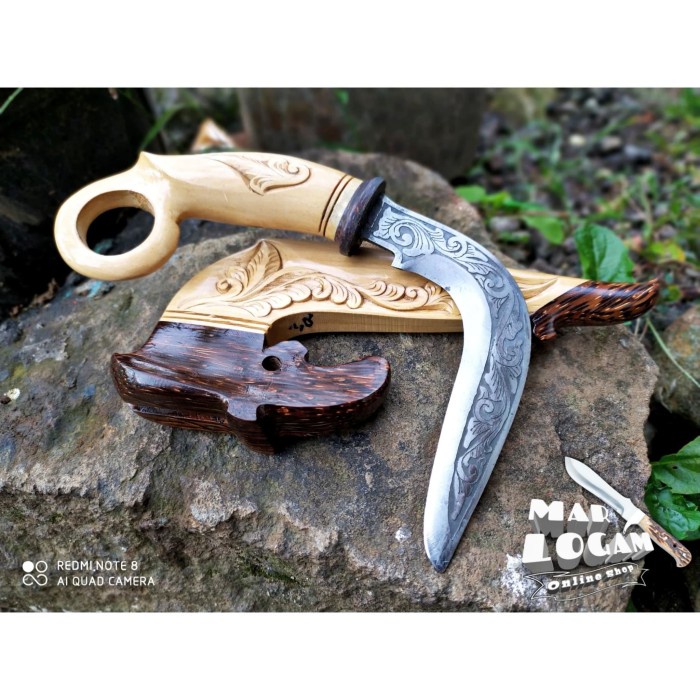 PROMO/ Pisau Kerambit minang full ukir batik Pisau tradisional