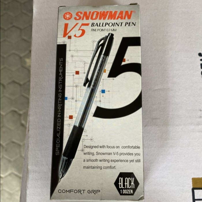 

Bolpen Snowman V5 0.7mm / Pulpen Snowman / Bolpoint Bulpen Snowman V5