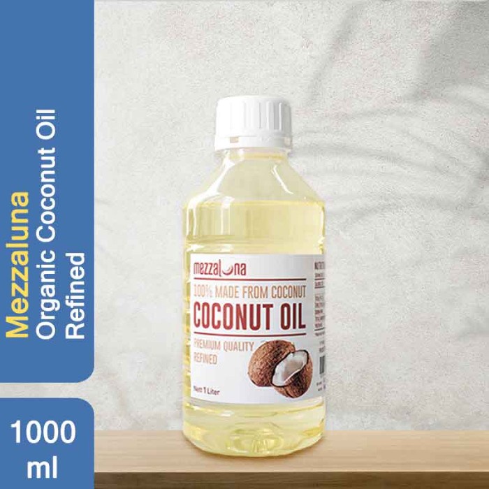 

✨Ready Stok✨ - Minyak Kelapa Mezzaluna 1 Liter Organic Coconut Oil 1L- 1.2.23