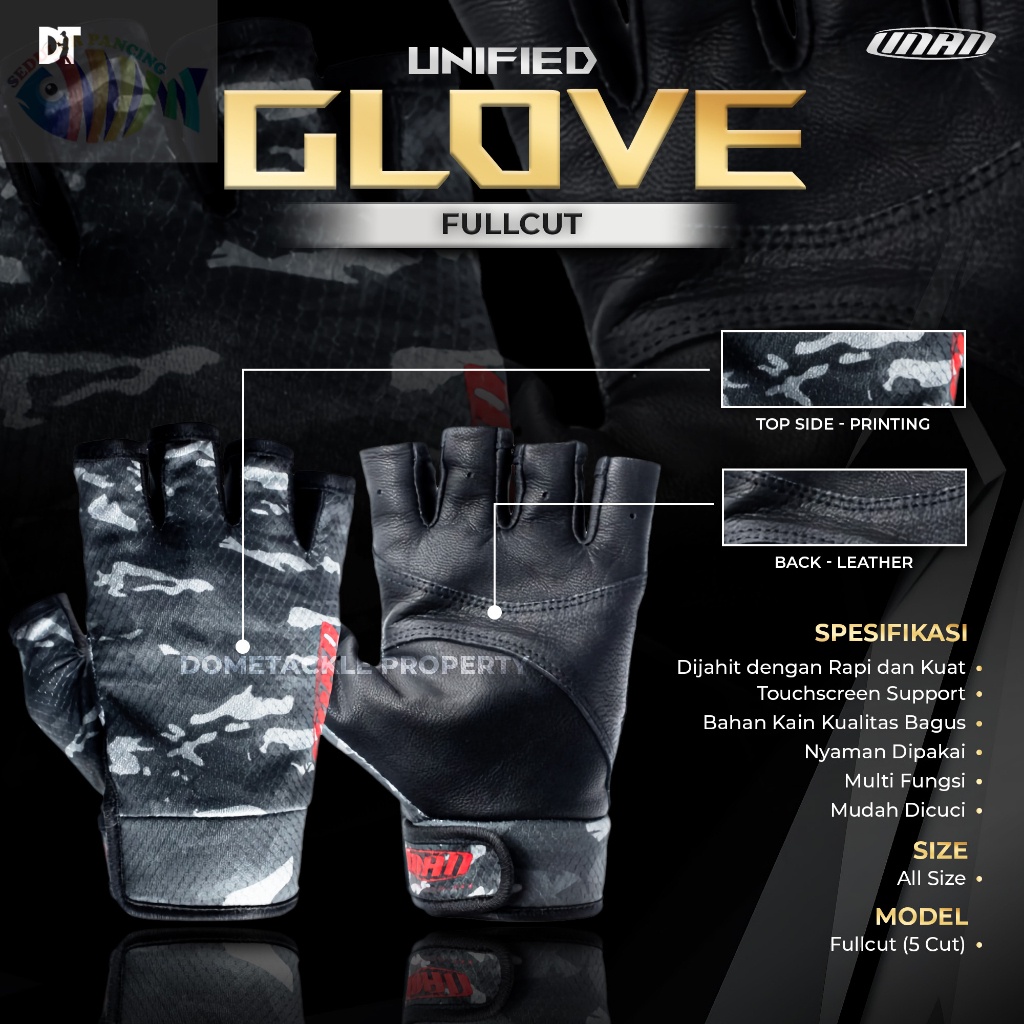 UNIFIED Angler Glove Sarung Tangan Mancing Jigging Popping Multi Purpose