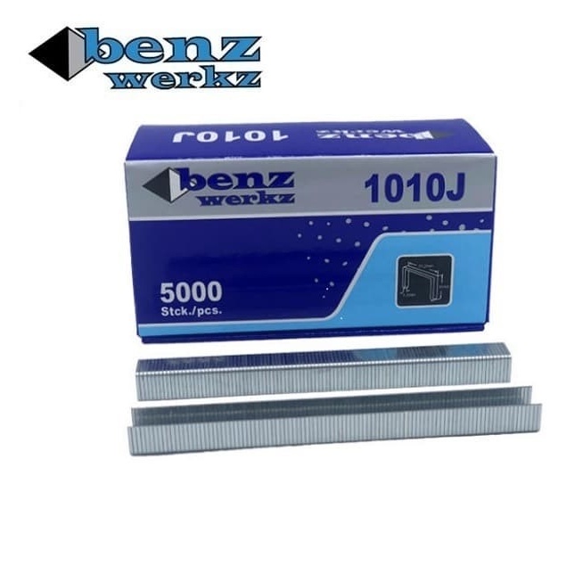 

BENZ Isi Staples Paku Tembak 1010J U 5000pcs / Refil Refill Isi Ulang Air Nailer Angin 1010 Stapler Gun Tracker Brad Nailer BENZ