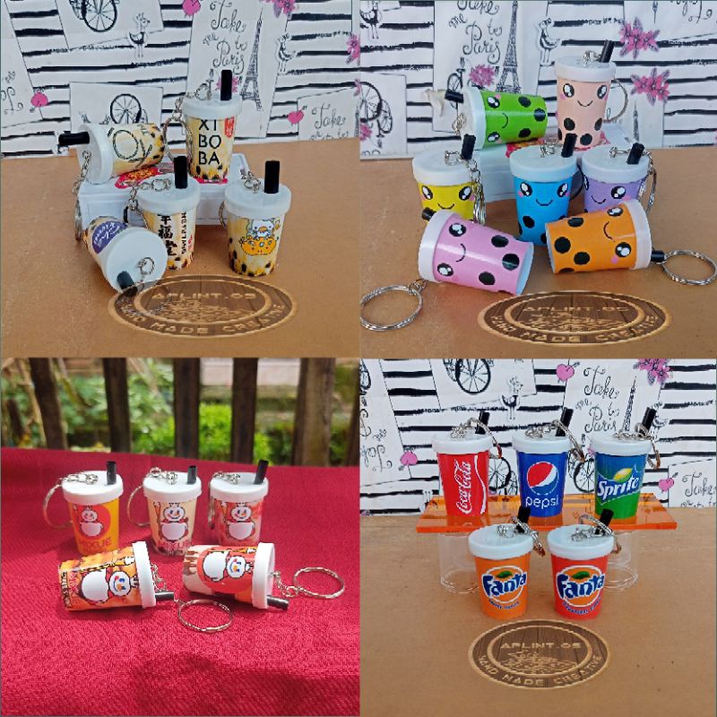 GANTUNGAN KUNCI MINIATUR MIXUE BOBA CUP GANCI LUCU UNIK