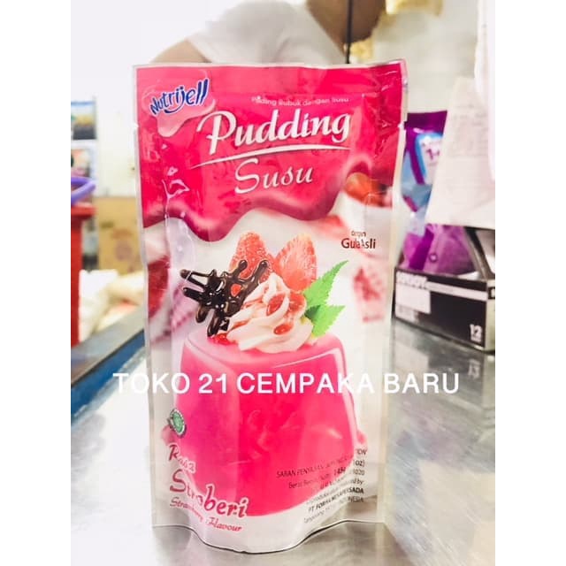 

Nutrijell Pudding SUSU Rasa STROBERI 1 PCS | Agar Agar Nutrijel Puding Strawberry Murah Promo