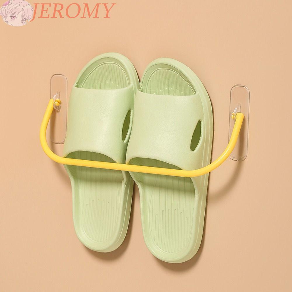 Jeromy Rak Sepatu Bebas Pukulan Rumah Gantung Tempel Dinding Hemat Tempat Penyimpanan Organizer Sandal Rak