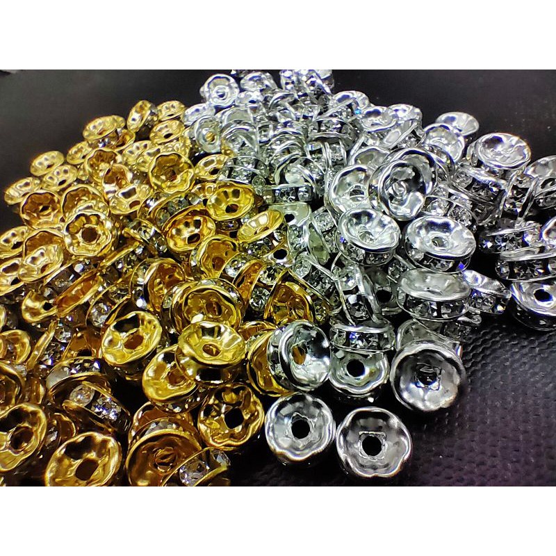 

RONDEL PEMBATAS/SEPESER 100 BUTIR UK 6MM DAN 8MM QUALITI A beads acc