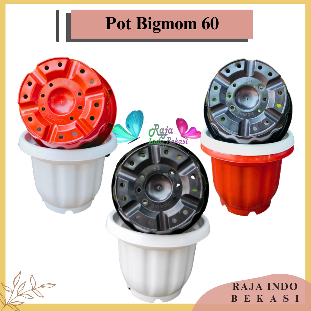Pot Eboni 60 Pot Big Mom 60 Cm  Pot Plastik Bunga Tanaman Pot Big Mom Jumbo Besar Tebal Murah Grosir
