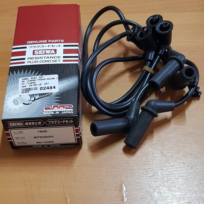 SPAREPART OTOMOTIF- Kabel Busi Set MITSUBISHI T-120SS Seiwa Japan -KOMPONEN AKSESORIS