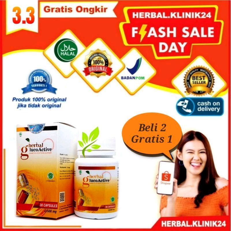 Glucoactive asli original 100% obat diabetes kencing manis ampuh