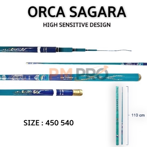 Joran Tegek Ruas Panjang Orca Sagara 450 Dan 540 Material Carbon Kaku Atau Tangkai Tongkat Pancing B