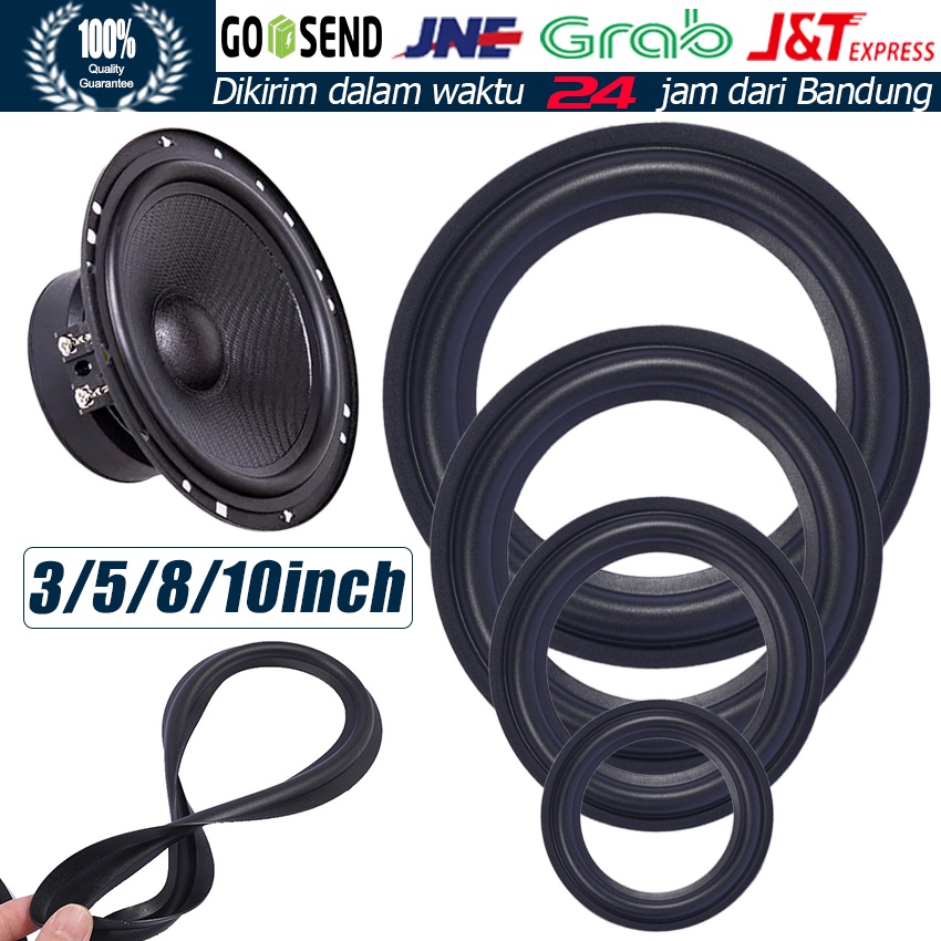 3/5/8/10Inch Elastic Rubber Ring Speaker Surround Repair Foam Woofer Edge