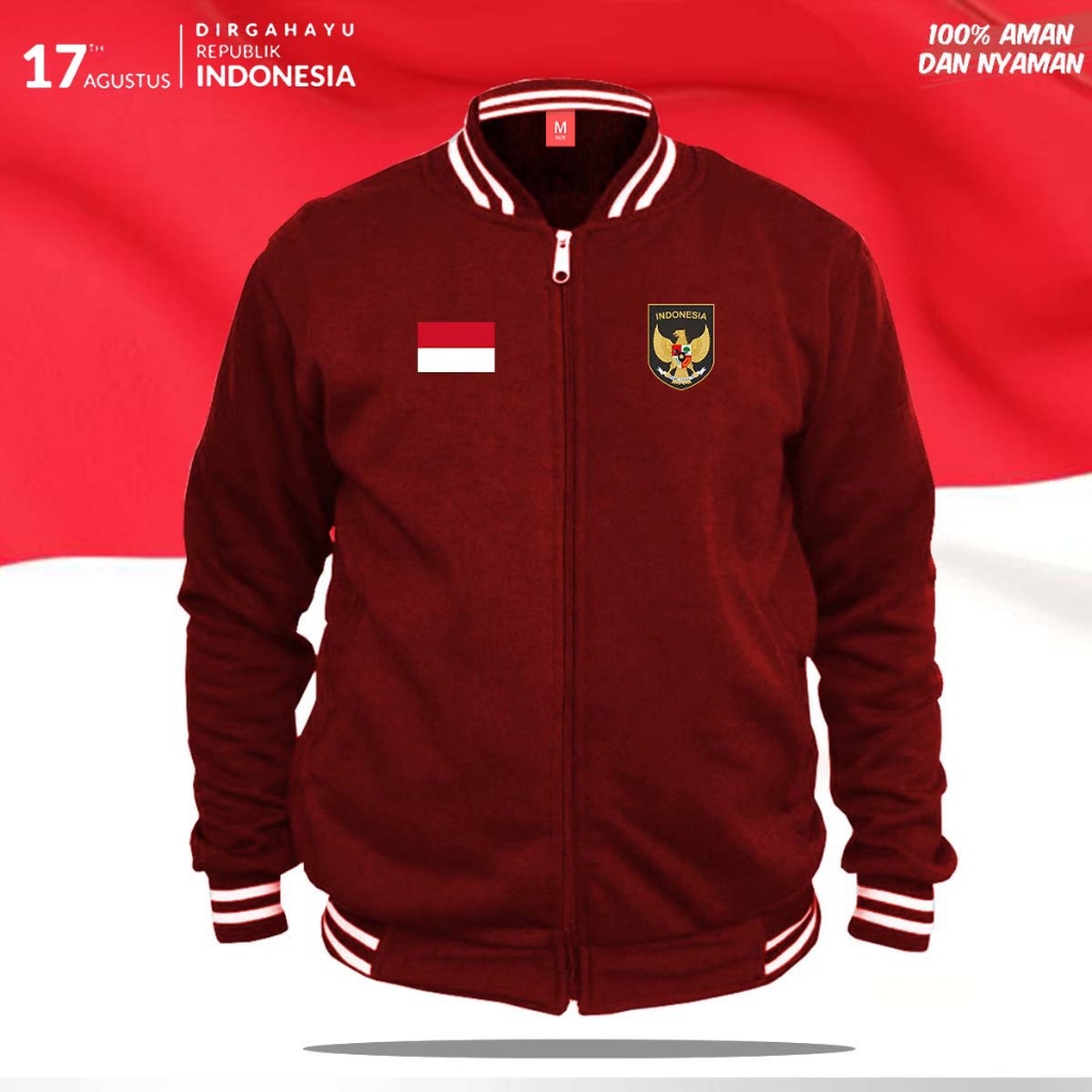 Jaket Baseball Varsty 17 Agustus/Garuda /Indonesia /Bisa Custom/Bisa Cod/Timnas