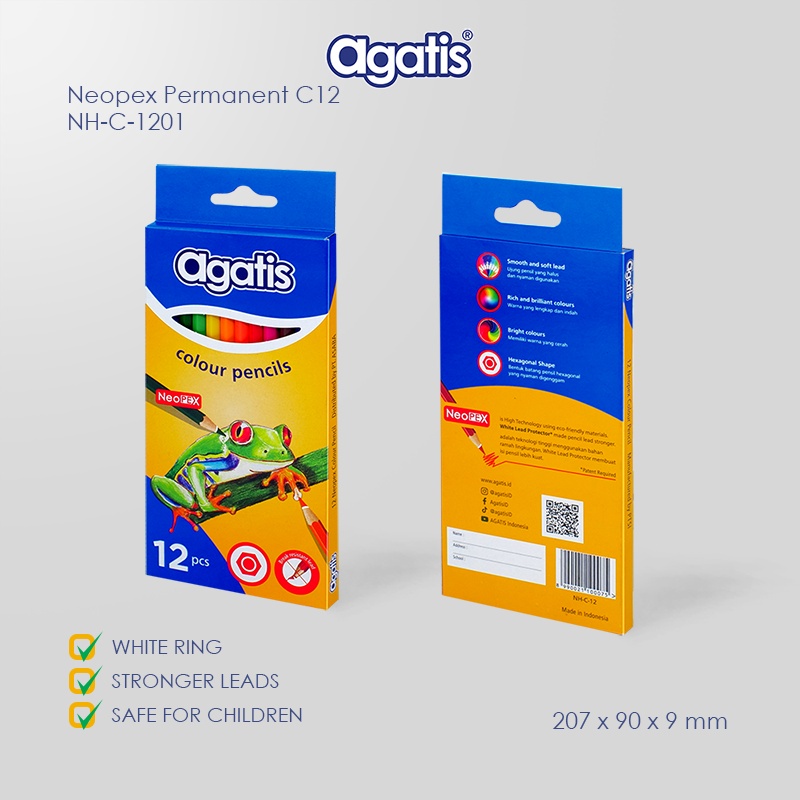 

Agatis - Pensil Warna Neopex Eco Hexagonal - 12 Warna