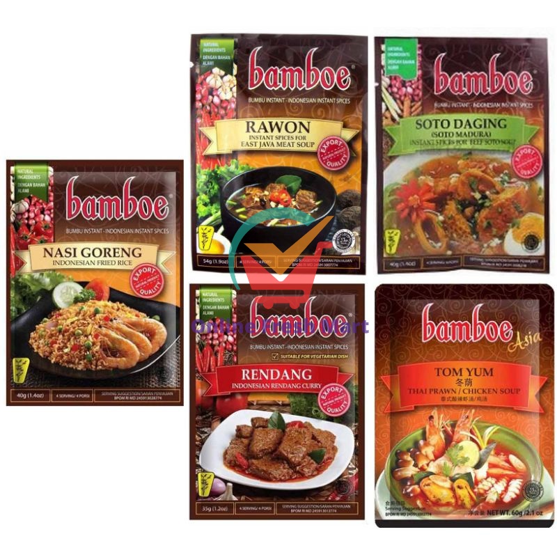 

Bamboe aneka bumbu instant rawon tom yum soro madura rendang nasi goreng - Online Fresh Mart Denpasar