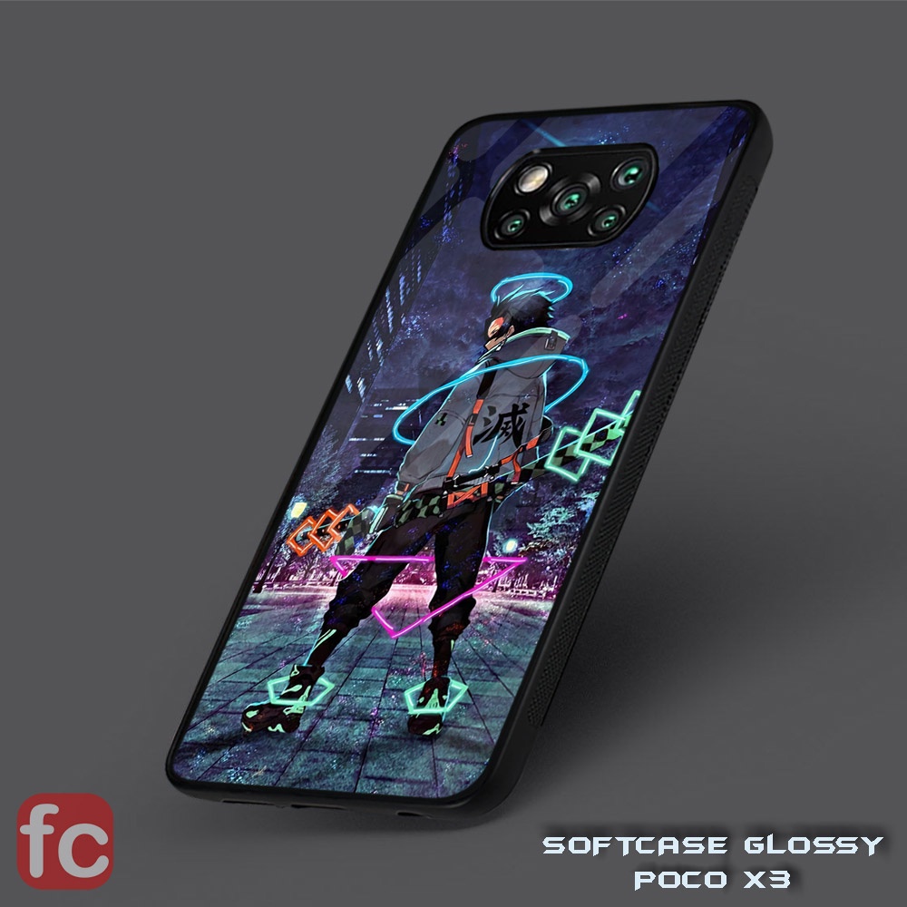 Custom case Glossy Poco X3 Pro Nfc |AA35| Poco x3 Tpu Efek Kaca