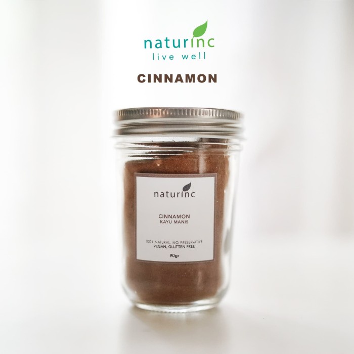 

NATURINC, CINNAMON POWDER, Bubuk Kayu Manis Rempah Superfood