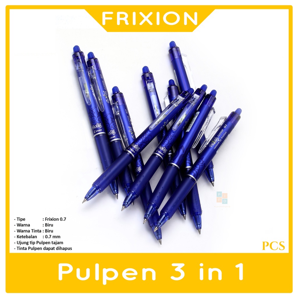 

FRIXION - Pilot Pulpen Gel 0,7mm Biru Bisa Dihapus - Pcs