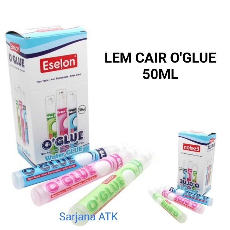 

Lem kertas / Glue / Lem Cair Kertas Eselon 50ml Oglue