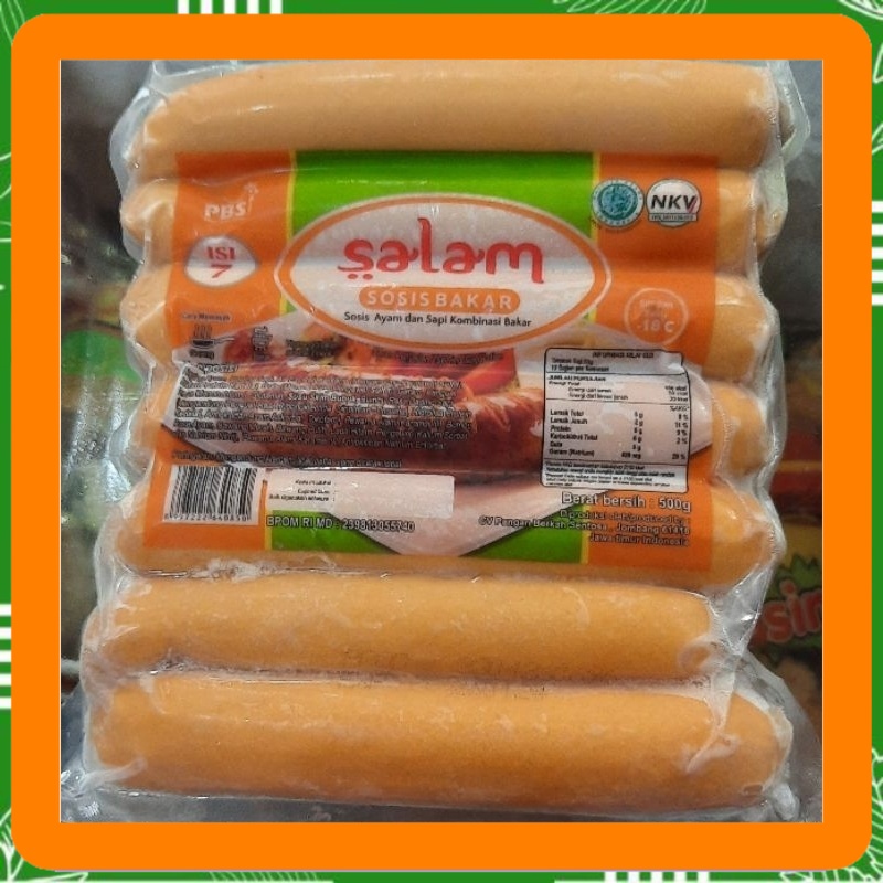 

SOSIS BAKAR 500 GR. ISI 7 bossca salam bandoong Best Seller