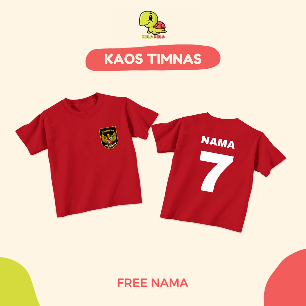 Baju Kaos Timnas Indonesia Juara Free Nama & Nomor Untuk Bayi, Anak, Dewasa, Big Size