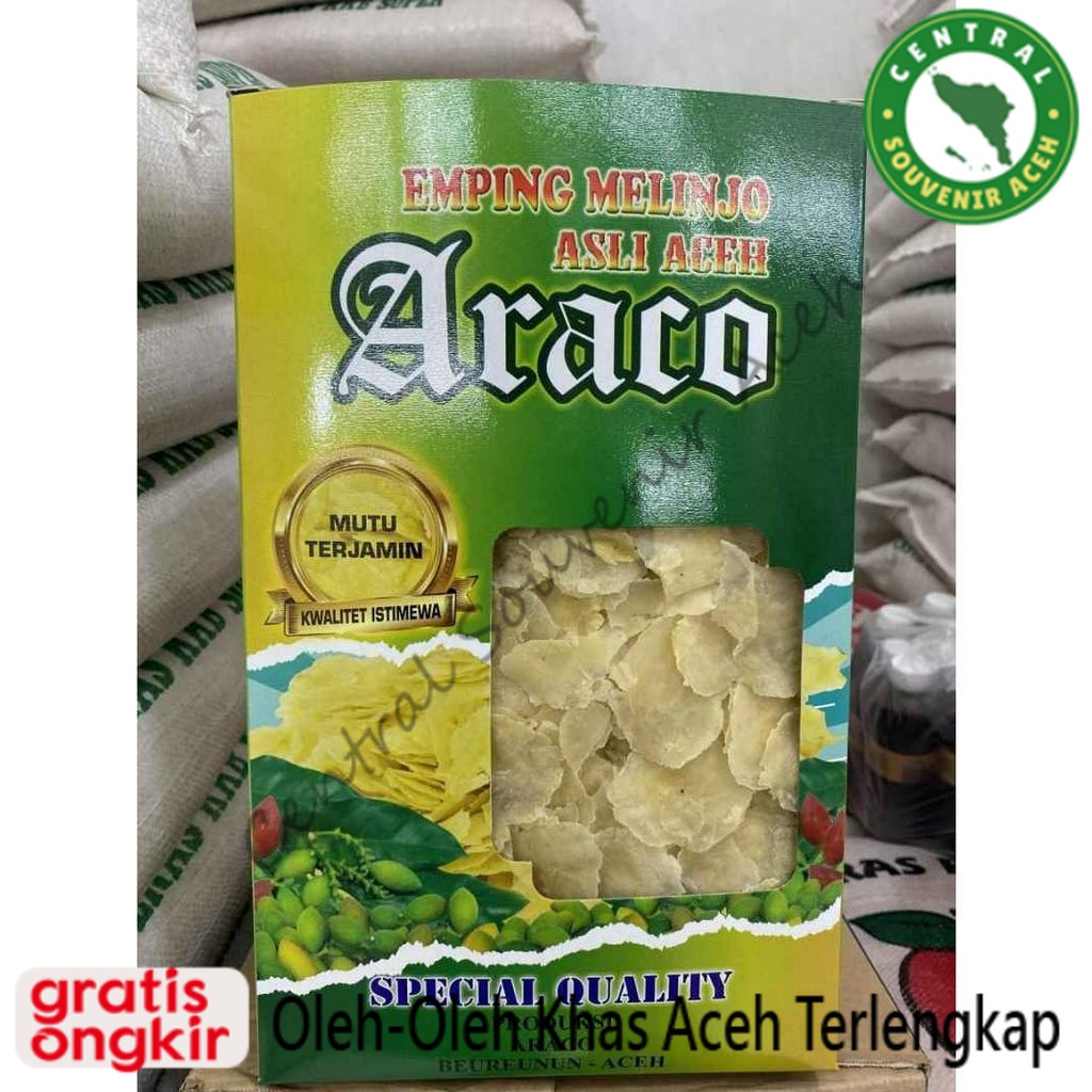 

ORIGINAL EMPING MELINJO CAP 2 MARTIL KEMASAN KOTAK /EMPING ACEH UD ARACO ASLI Gratis Bubble Wrap dan Kardus