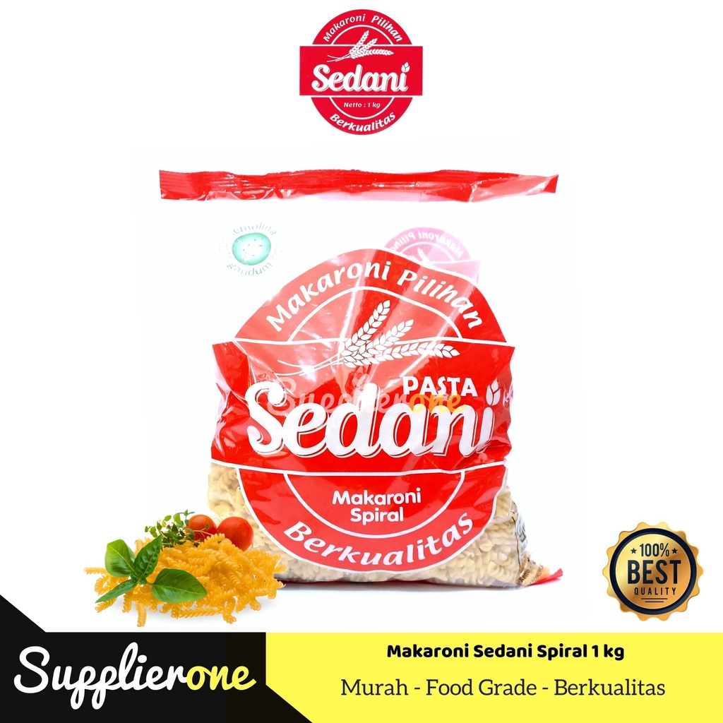 

Sedani Makaroni / Macaroni Spiral dan Pipa / Makaroni Sedani 1kg / Makaroni Spiral Sedani / Makaroni Pipa Sedani