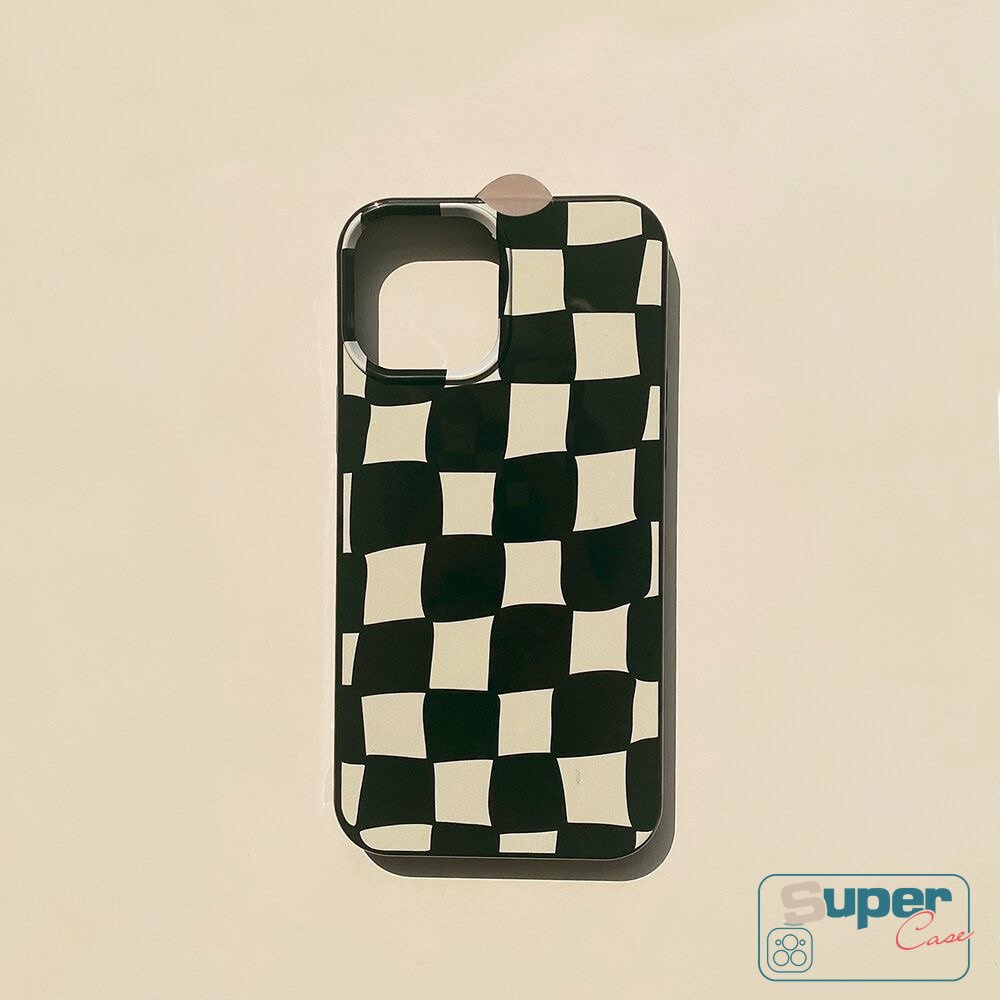 Casing Ponsel Kotak-Kotak Permen Berkilau Tahan Guncangan Kompatibel Untuk IPhone Xr7 8 Plus11 14 12 13 Pro Max X XS Max SE 2020 Kartun Fashion Art Gradasi Pola Warna-Warni Soft Cover