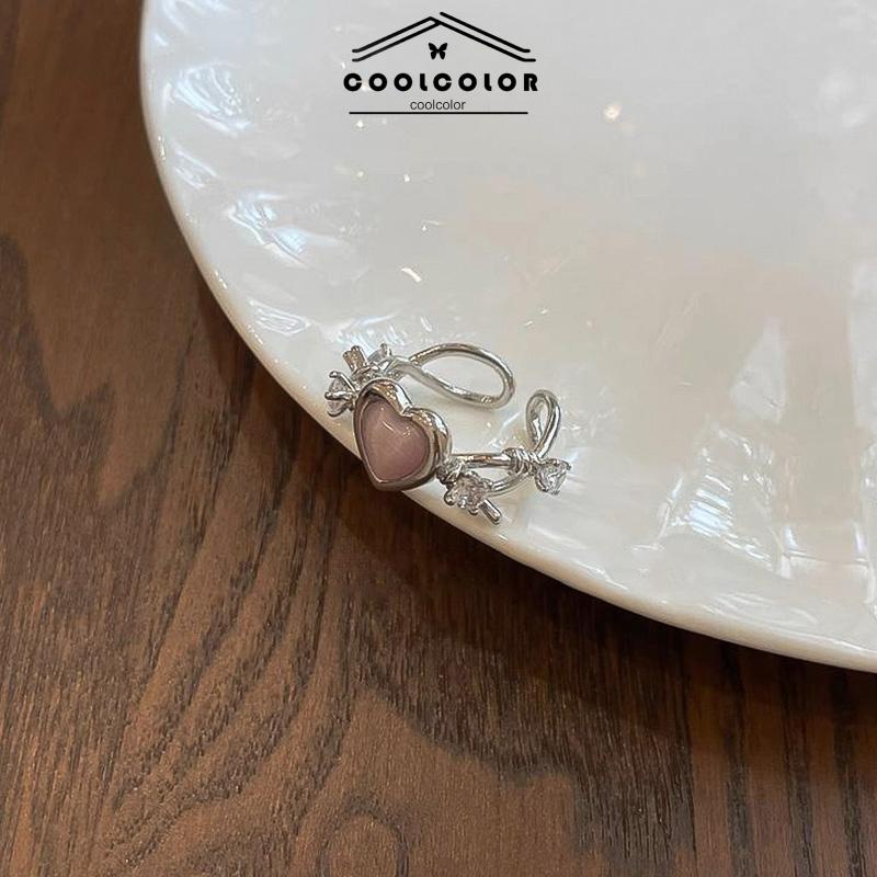 COD❤️Rasa Desain Pink Love Thorn Opal Zirkon Cincin  Wanita Cincin Fashion Keren Manis- cl