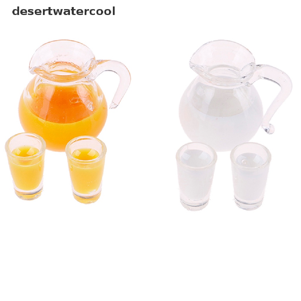 Deid1per12mainan Rumah Boneka Miniatur Juice/milk jug Untuk Miniatur Aksesori Dapur Martijn