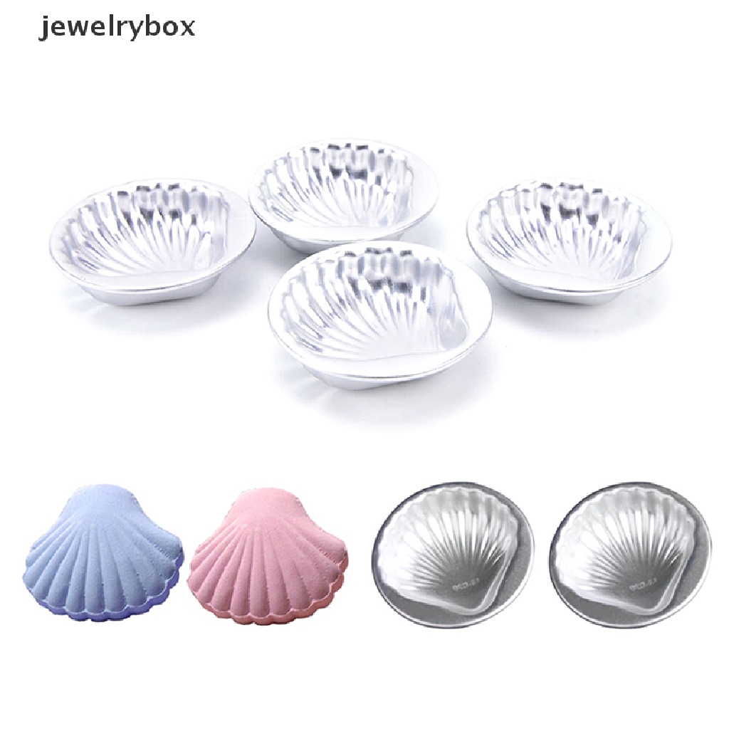 [jewelrybox] 5x Crafg Aluminium Alloy Handmade Cetakan Mandi Kue Fizzy Sea Shell Bentuk Butik