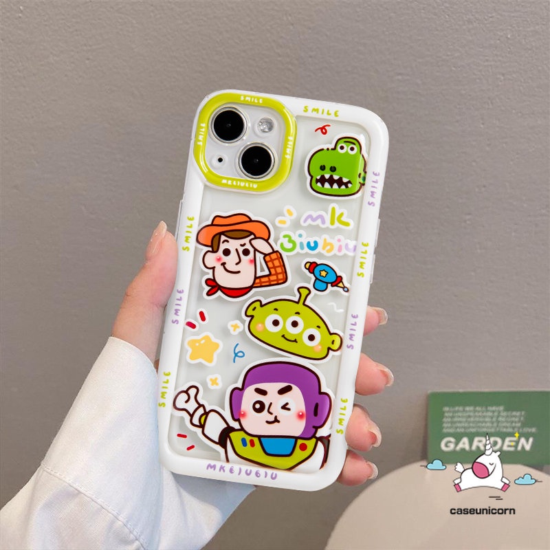 Untuk Realme C55 C53 C30 C30s C35 C15 C12 6i 5 5i 5s 7i 9i C21Y C25 C11 C20 C3 C1 C2 C25s C33 C25Y C17 C20A Kartun Toy Story Strawberry Bear Manyo Shockproof Lembut Airbag Cover