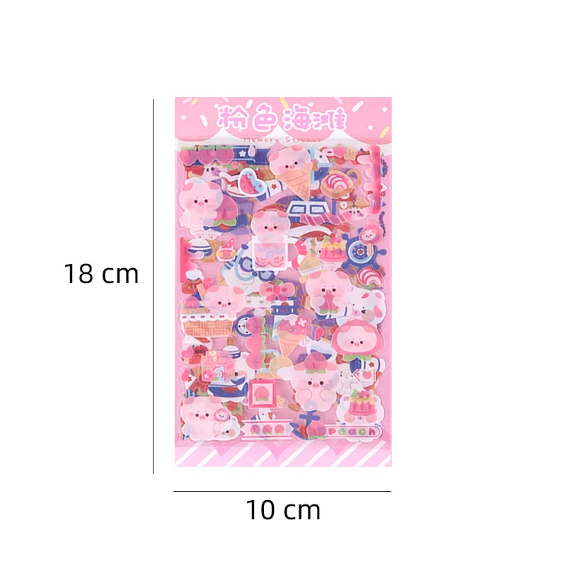 6lembar Lucu Kartun Seri Pesta Stiker Pack Siswa Scrapbook Diary Deco DIY Decals