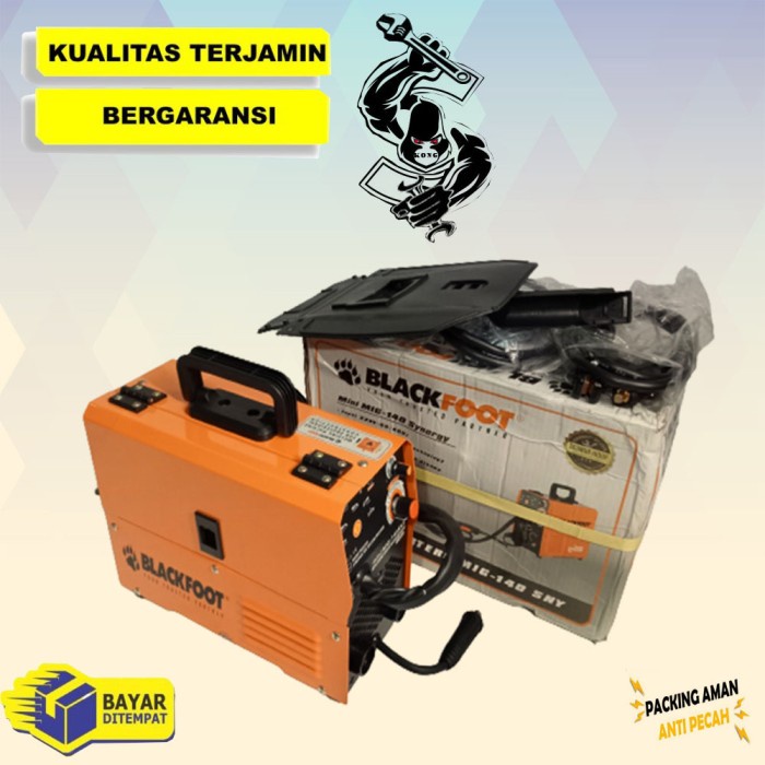 Blackfoot 3in1 MIG MMA TIG Mesin Trafo Las Listrik MINI MIG140 SNY CO2 - Orange