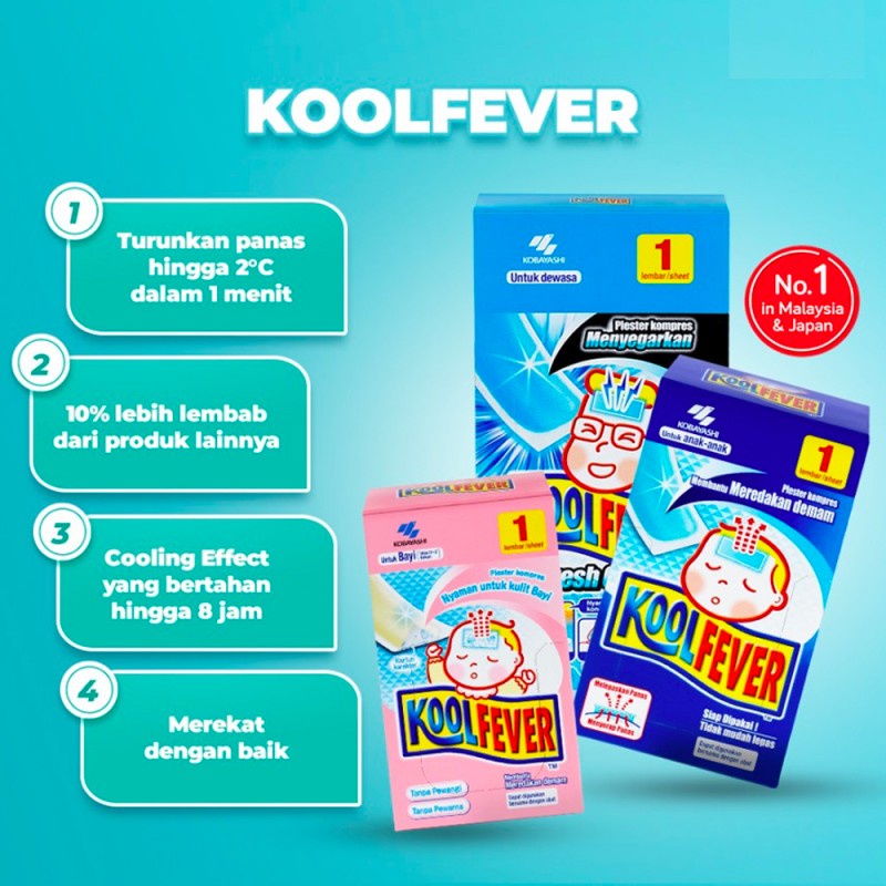 KoolFever Plester Kompres Demam Untuk Bayi - 1 pcs