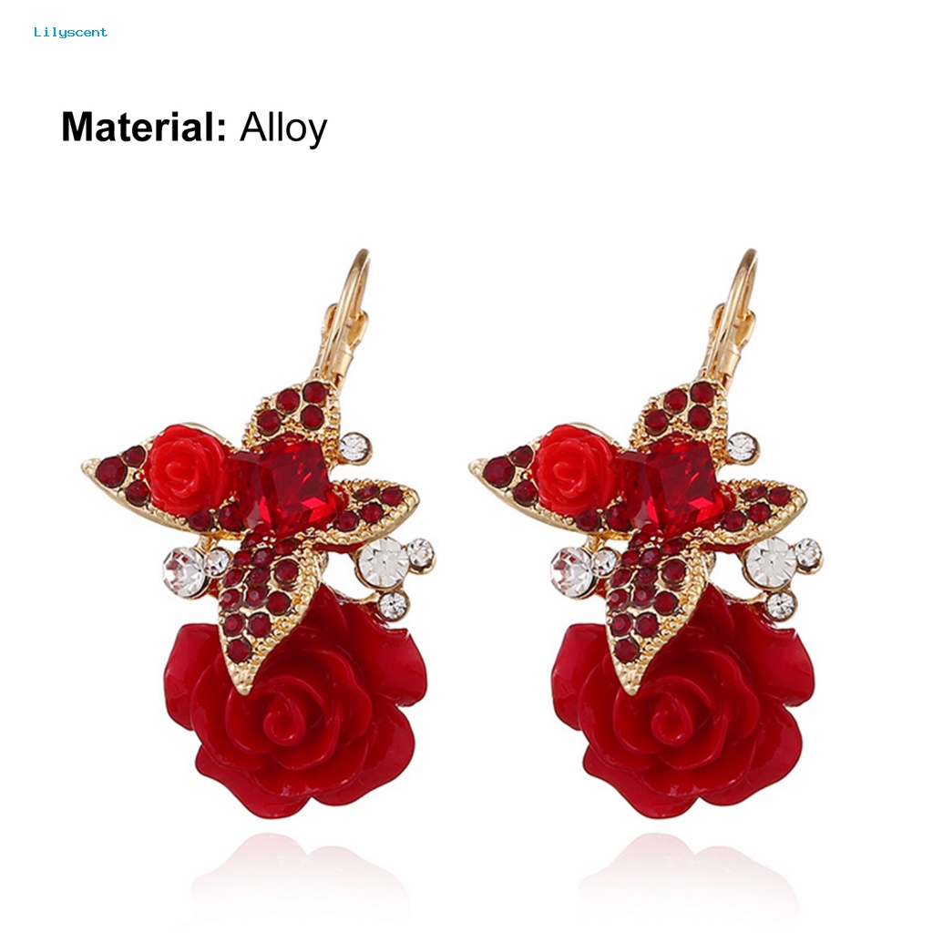 Lilyscent 1pasang Anting Gesper Telinga Vintage Untuk Pertunangan Electroplating Anting Kilau Cerah Mengkilap