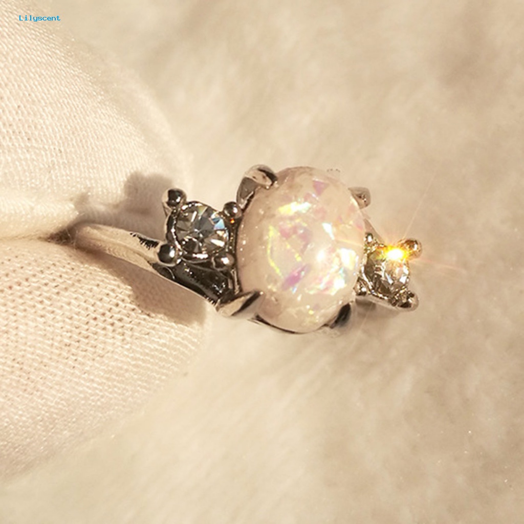 Lilyscent Cincin Jari Elegan Fashion Perhiasan Mewah Wanita Finger Ring Pengerjaan Halus