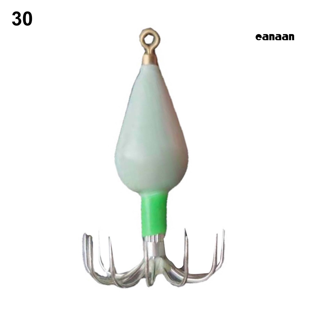 Cnn-pengait Squid Jig Lengan Cuttlefish Bahan Metal Ringan Fluorescent Kekerasan Tinggi Untuk Memancing
