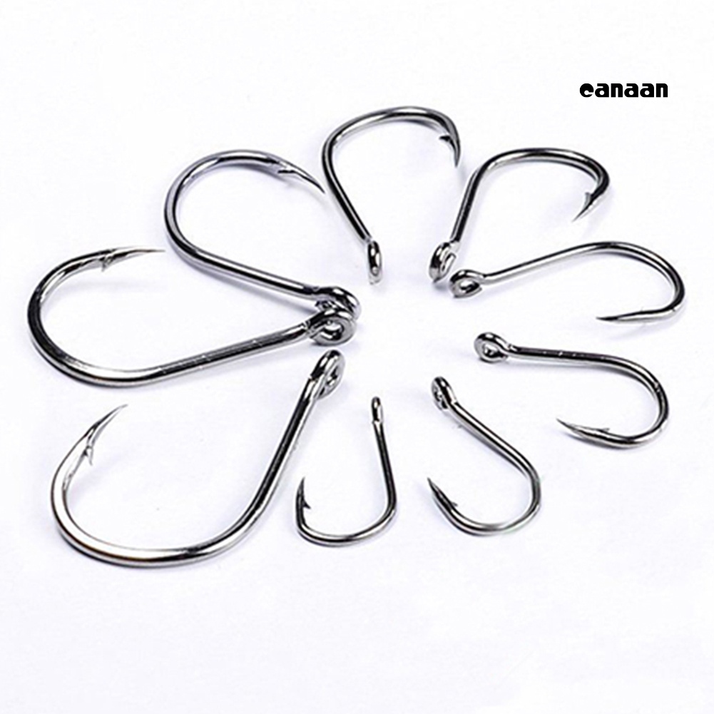 Cnn-500 Pcs 10ukuran Aneka Kait Pancing Bahan Carbon Steel Tajam Dengan Tackle Box