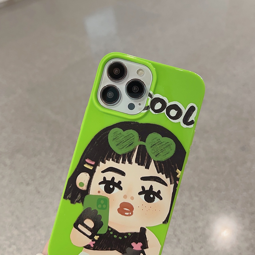 Ins Gadis Keren Silikon Case Untuk Iphone SE 2020 7 /8 Plus 14x XR XM 11 12 MINI 13 PRO MAX Casing Cover Pelindung AT0118