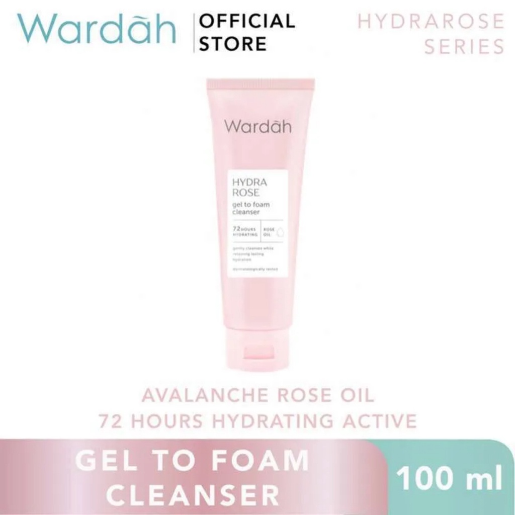 WARDAH Hydra Rose Gel to Foam Cleanser 100ml - Apple_Kosmetik