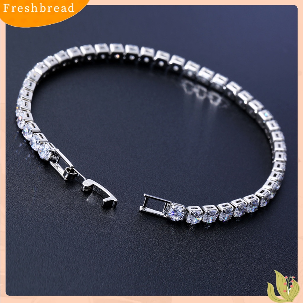 &lt; Freshbread &gt; Chic Gelang Berlian Imitasi Halus Indah Multicolor Sparkling Dress-up Ravishing Tennis Bracelet Wanita Perhiasan Pergelangan Tangan Untuk Perempuan