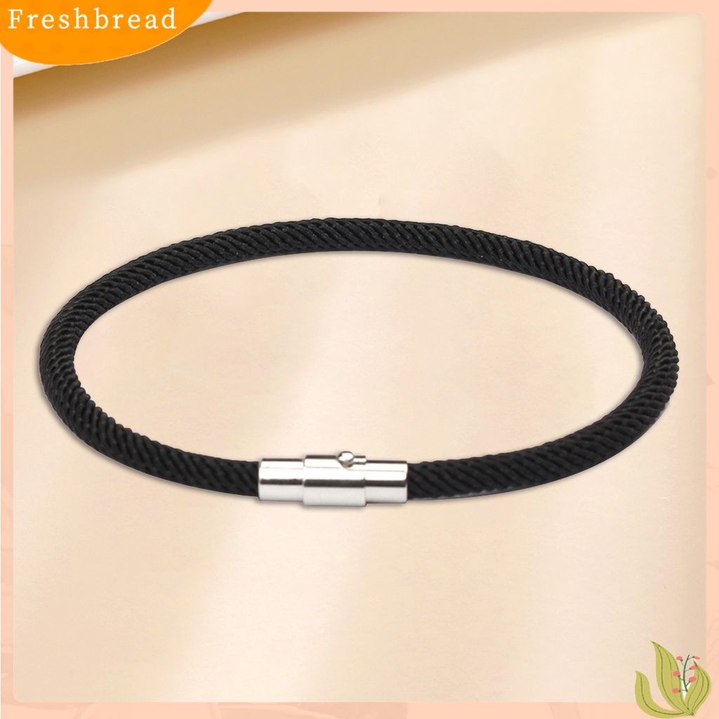 &lt; Freshbread &gt; Gelang Couple Warna Solid Gesper Tali Nilon Perhiasan Pasangan Keberuntungan Untuk Pesta