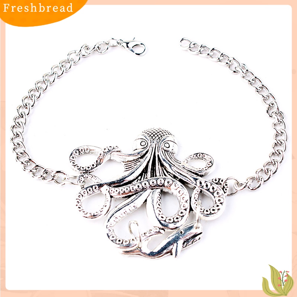 &lt; Freshbread &gt; Keren Unisex Alloy Desain Gurita Gelang Perhiasan Rantai Aksesoris Pernikahan