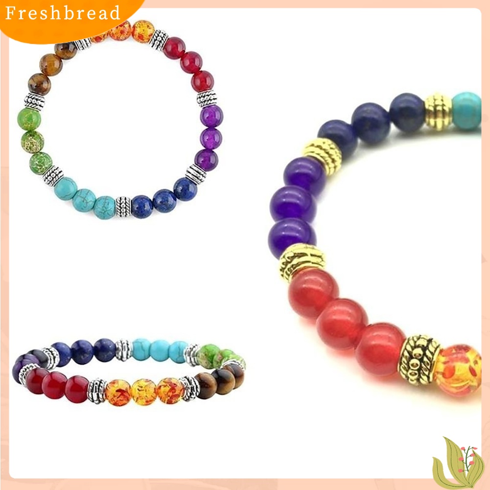 &lt; Freshbread &gt; 1Pc Wanita Pria Buatan Turquoise Beaded Strand Gelang Bangle Pergelangan Tangan Perhiasan