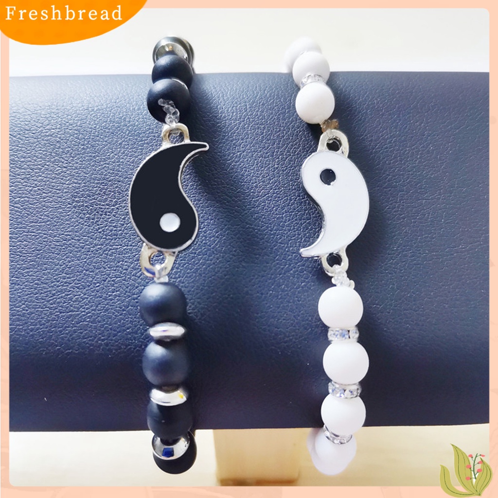 &lt; Freshbread &gt; Tai-Chi Yin Yang Couple Beads Dress-up Gelang Mewah Untuk Istri