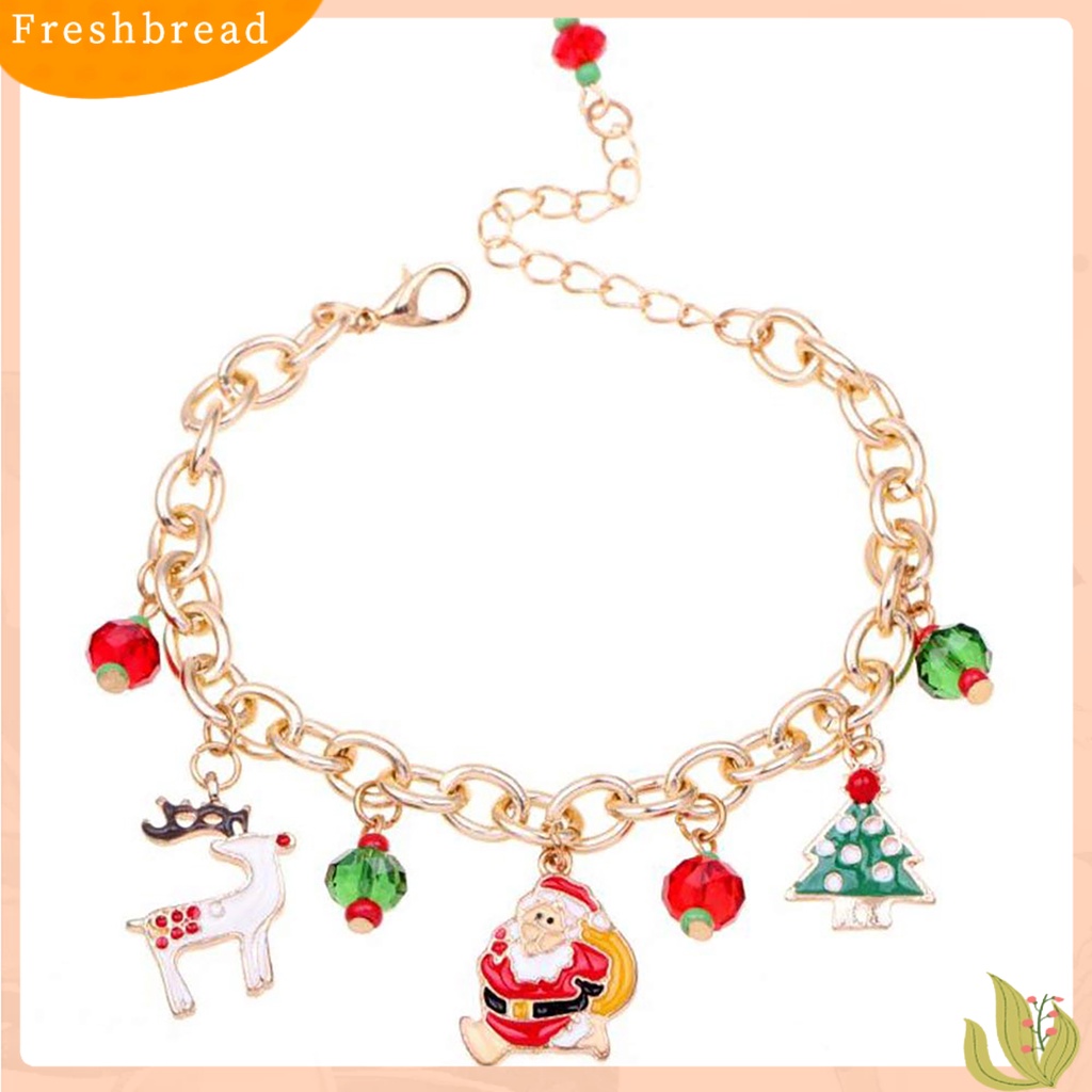 &lt; Freshbread &gt; Gelang Cuff Bangle Rantai Santa Clause Kreatif Halus Untuk Natal