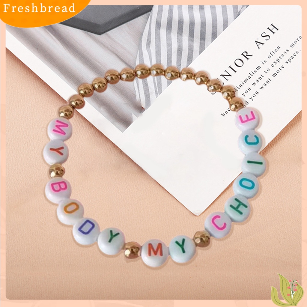 &lt; Freshbread &gt; Gelang Wanita Prohibition Abortion Bermakna Perhiasan Vintage Beads Bangle Untuk Festival