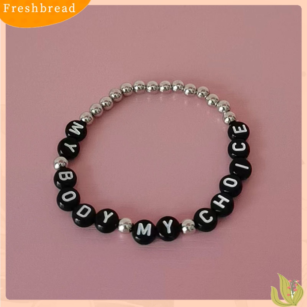 &lt; Freshbread &gt; Gelang Wanita Prohibition Abortion Bermakna Perhiasan Vintage Beads Bangle Untuk Festival