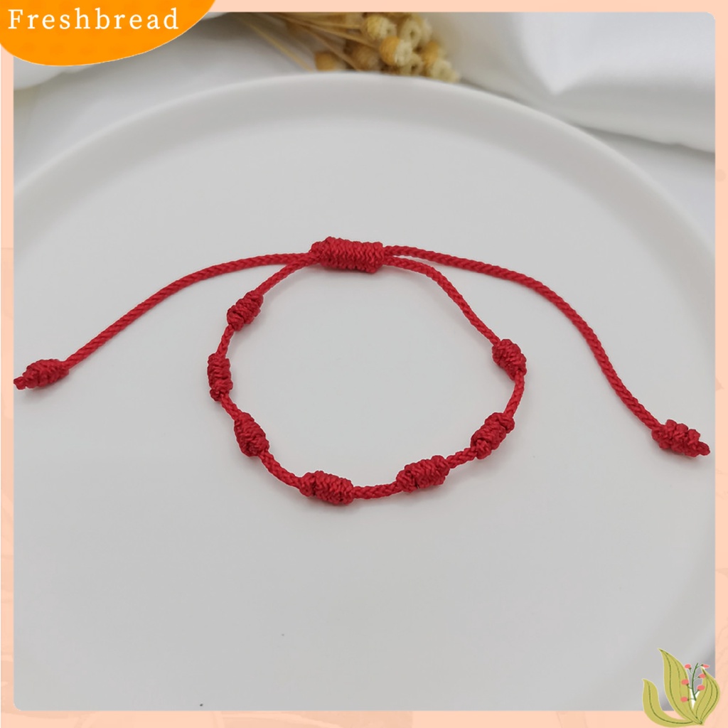 &lt; Freshbread &gt; 2Pcs Gelang Tali Merah Keberuntungan 7simpul Perlindungan Tali Jimat Hadiah Tahun Baru