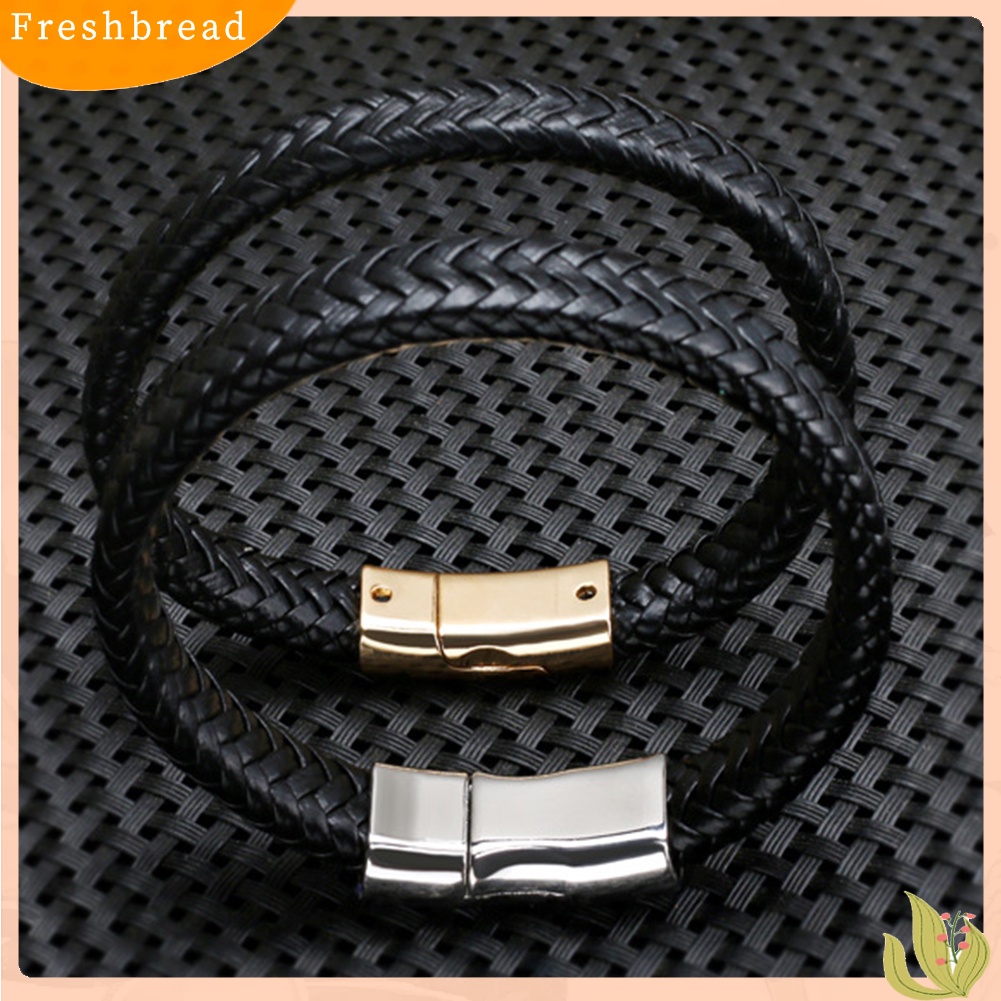 &lt; Freshbread &gt; Vintage Pria Menenun Kulit Imitasi Gelang Bangle Gelang Pesta Perhiasan Hadiah